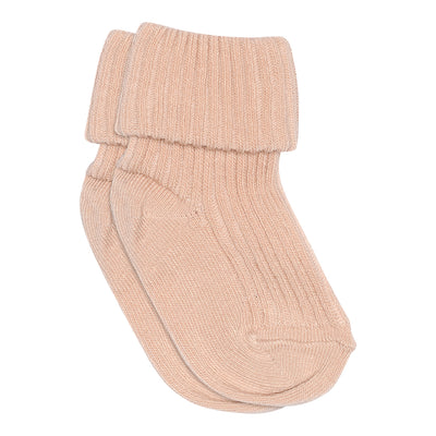 Mp Denmark Cotton Rib Socks Rose Dust 853