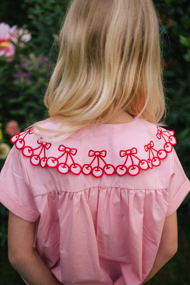 Daily Brat Happy Cherrie Blouse Willow Pink