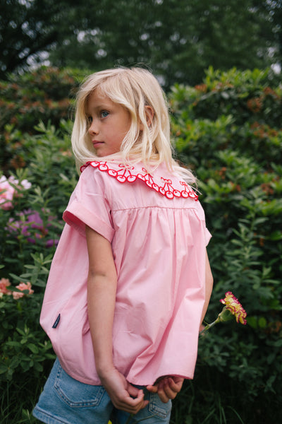 Daily Brat Happy Cherrie Blouse Willow Pink