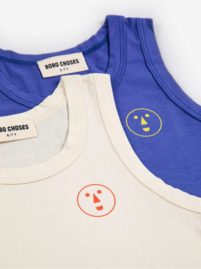 Bobo Choses Have Fun Face Tank Top Set Blue