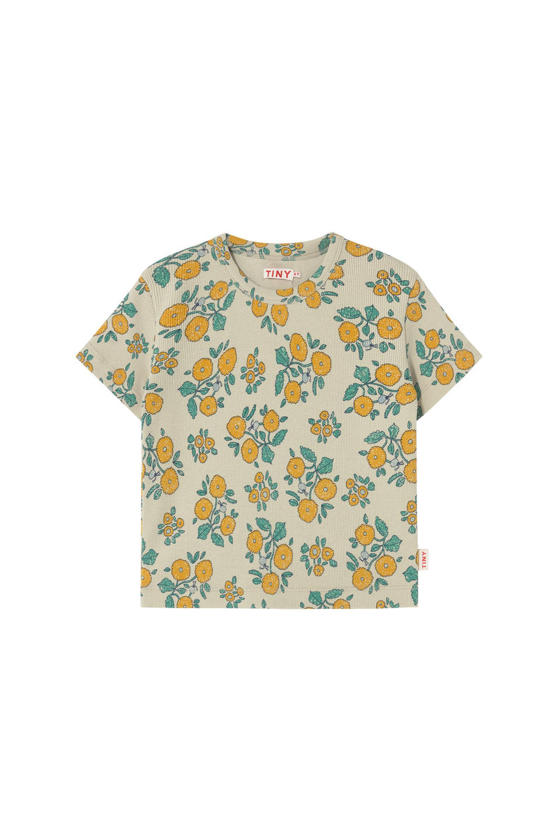 Tiny Cottons Flowers Tee Dark Vanilla