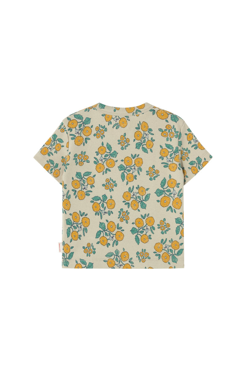 Tiny Cottons Flowers Tee Dark Vanilla