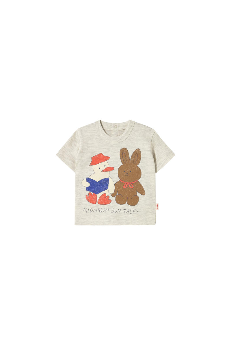 Tiny Cottons Readers Graphic Baby Tee Cream Heather