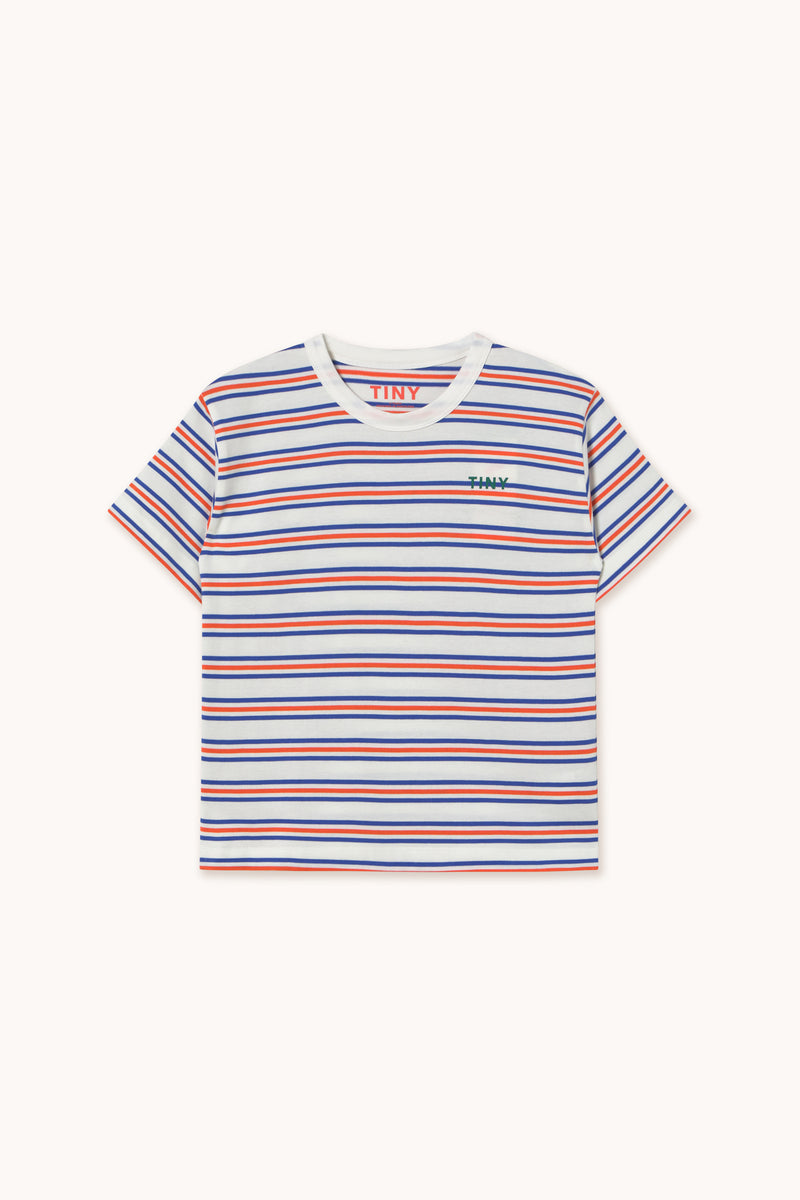 Tiny Cottons Stripes Multicolor Tee Off-white