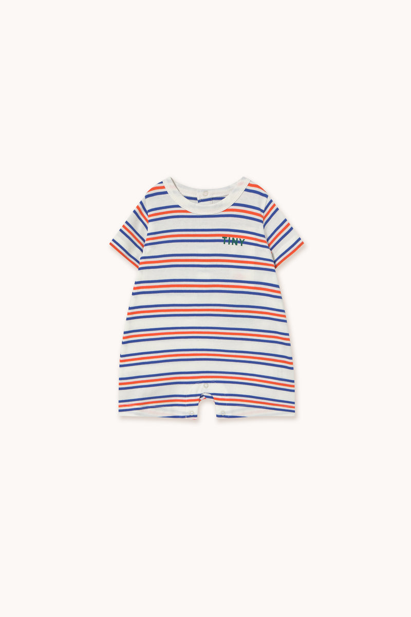 Tiny Cottons Stripes Multicolor One-Piece Off-white