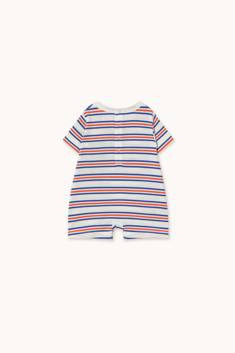 Tiny Cottons Stripes Multicolor One-Piece Off-white