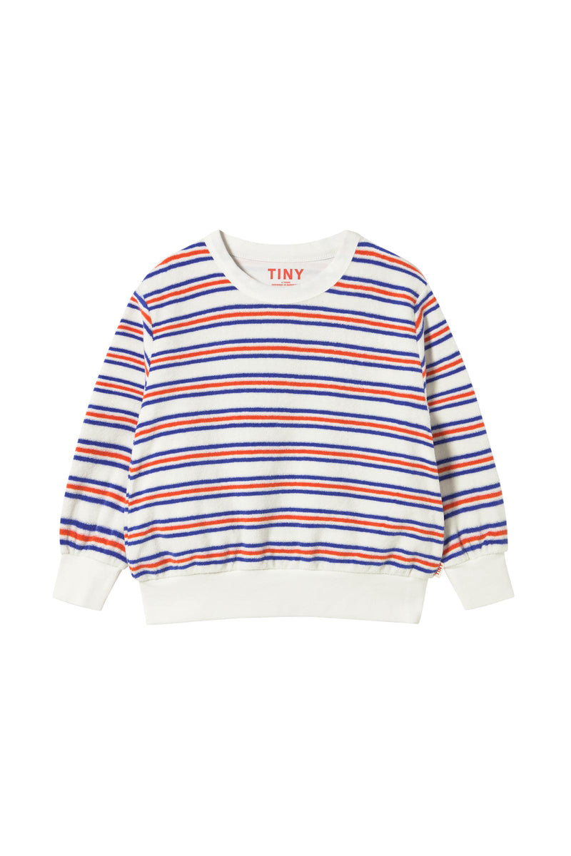 Tiny Cottons Stripes Multicolor Sweatshirt Off-white