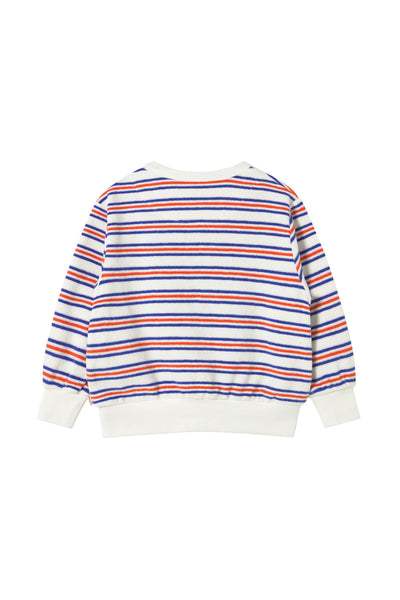 Tiny Cottons Stripes Multicolor Sweatshirt Off-white