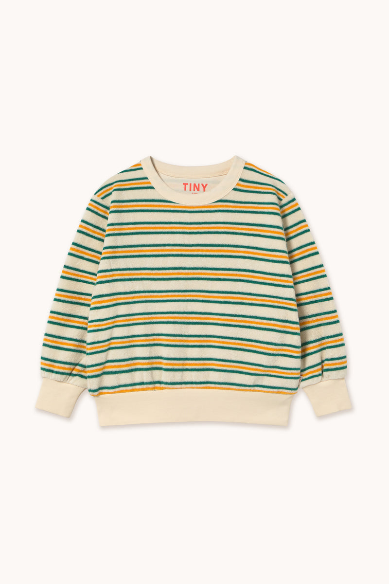 Tiny Cottons Stripes Multicolor Sweatshirt Light Cream