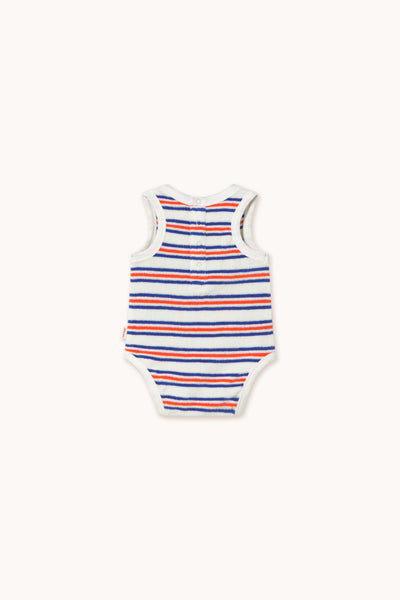 Tiny Cottons Stripes Multicolor Sleeveless Body Off-white