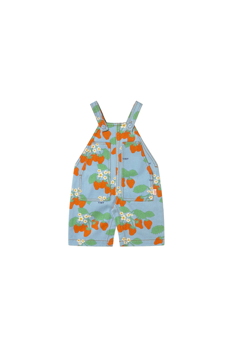 Tiny Cottons Baby Strawberries Dungaree Denim Blue