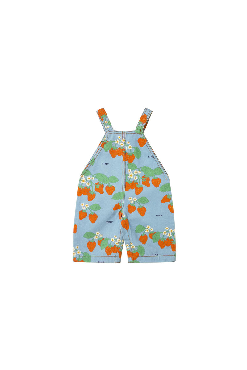 Tiny Cottons Baby Strawberries Dungaree Denim Blue