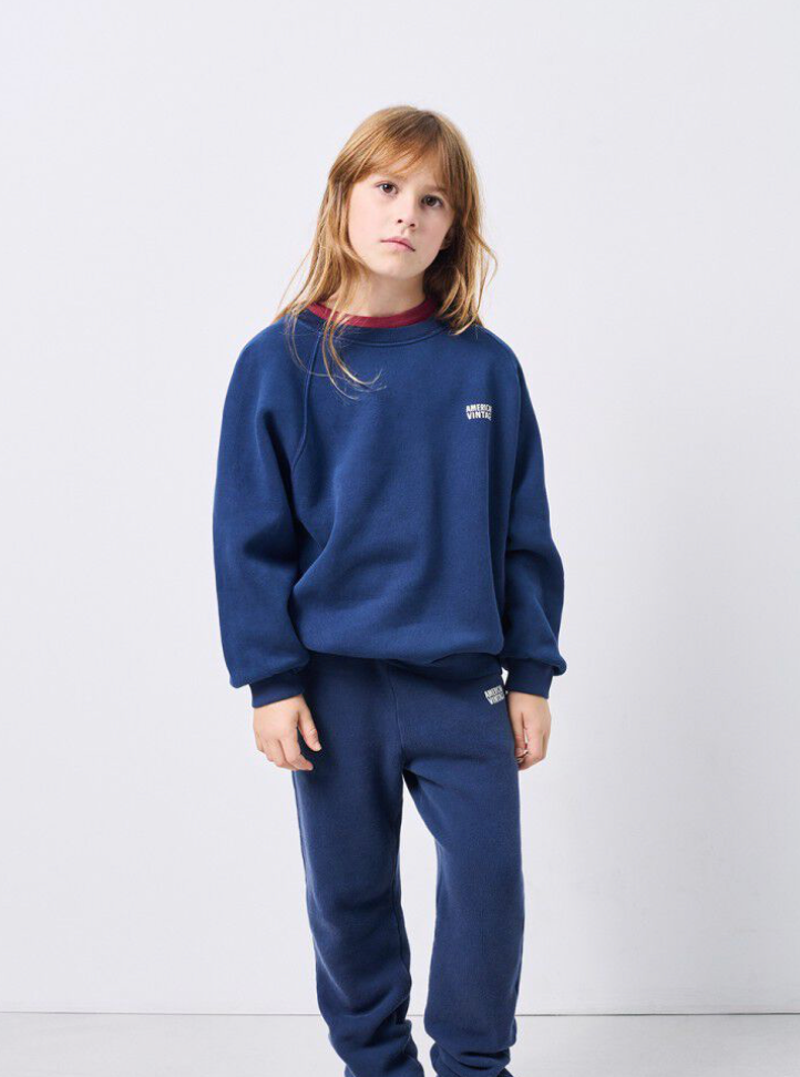 American Vintage Kids Izubird Sweatshirt Vintage Navy