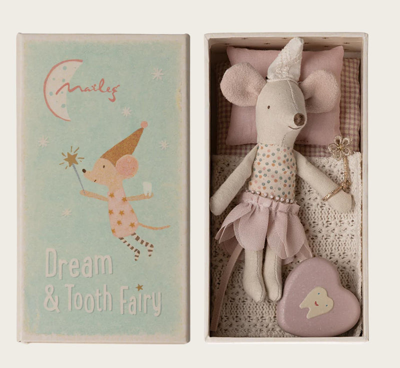 Maileg Tooth Fairy Mouse Little Sister In Matchbox