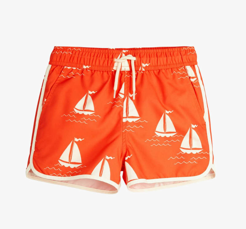 Mini Rodini Baby Sailing Boats aop Swim Shorts