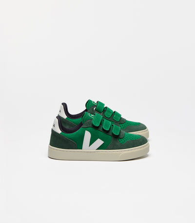 Veja V-10 Suede Emeraude White