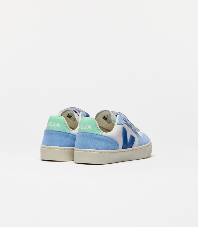 Veja Small V-10 Chromefree Leather Ice Multico Indigo