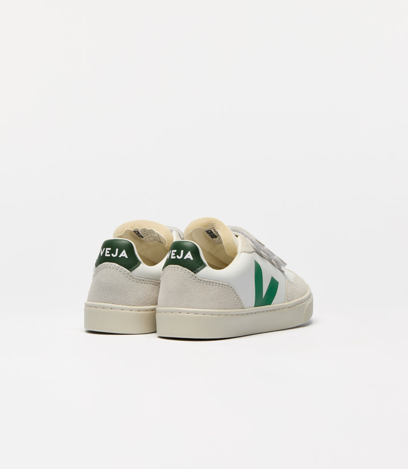 Veja Small V-90 O.T. Leather Extra White Emeraude