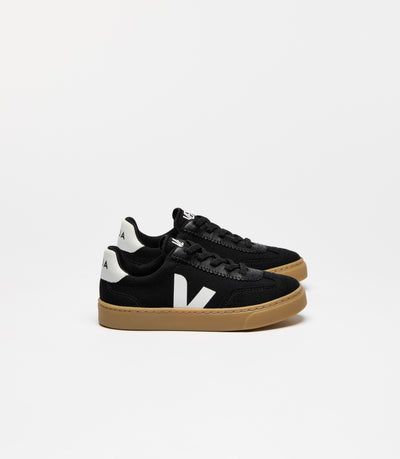 Veja Small Volley Canvas Black White