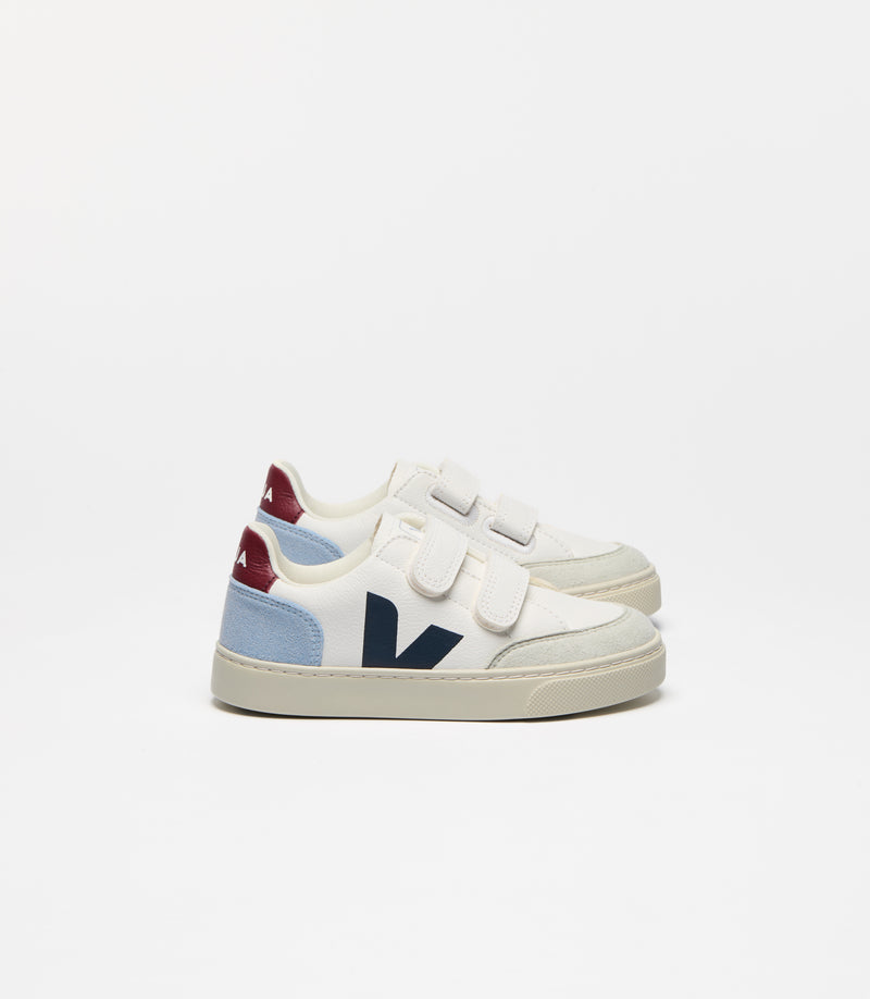 Veja V-12 Chromefree Leather Extra White Multico Steel