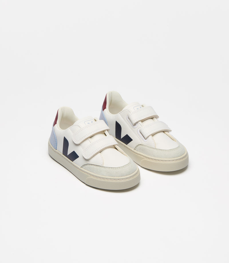 Veja V-12 Chromefree Leather Extra White Multico Steel