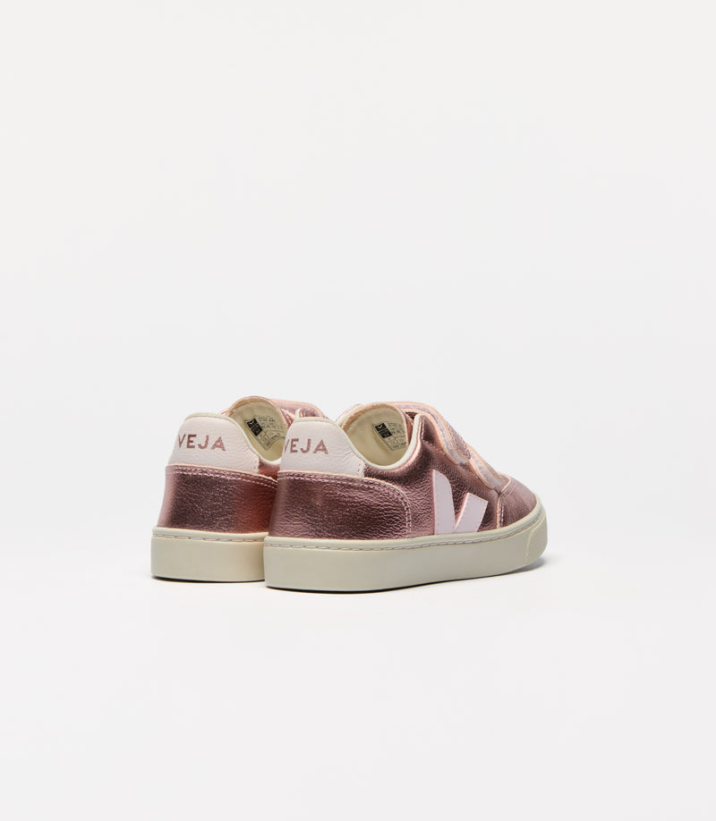 Veja Small V-12 Chromefree Leather Nacre Lassi