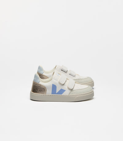 Veja Small V-12 Chromefree Leather Extra White Olympe