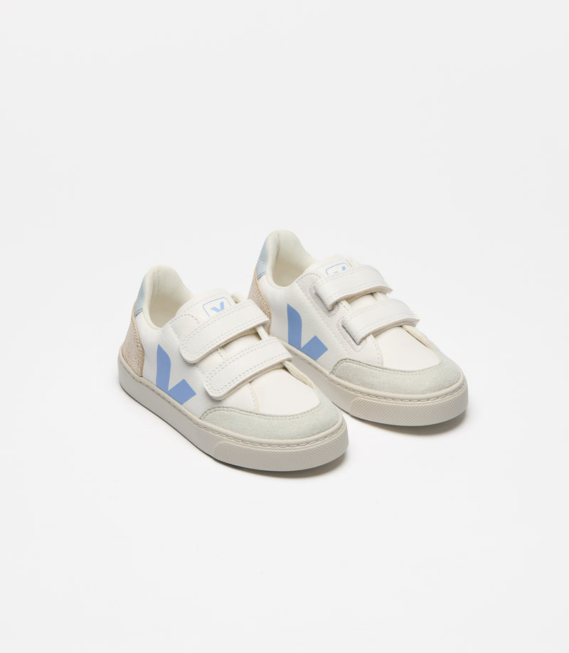 Veja Small V-12 Chromefree Leather Extra White Olympe