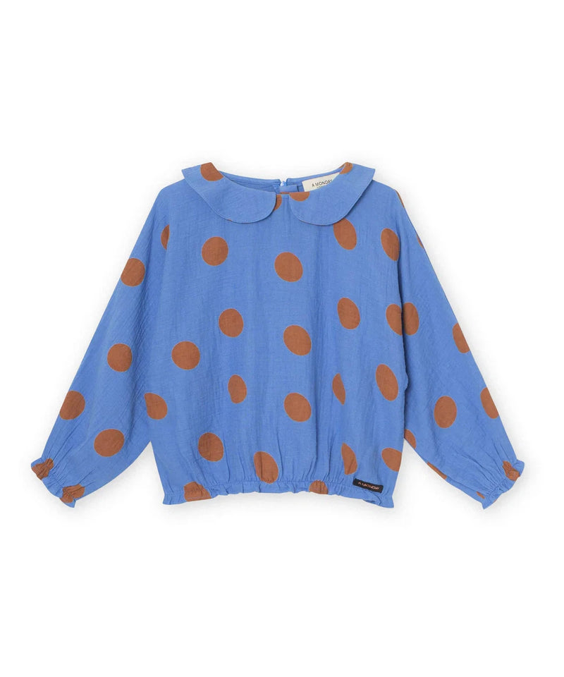 A Monday In Copenhagen Leonora Shirt Caramel Dot Print