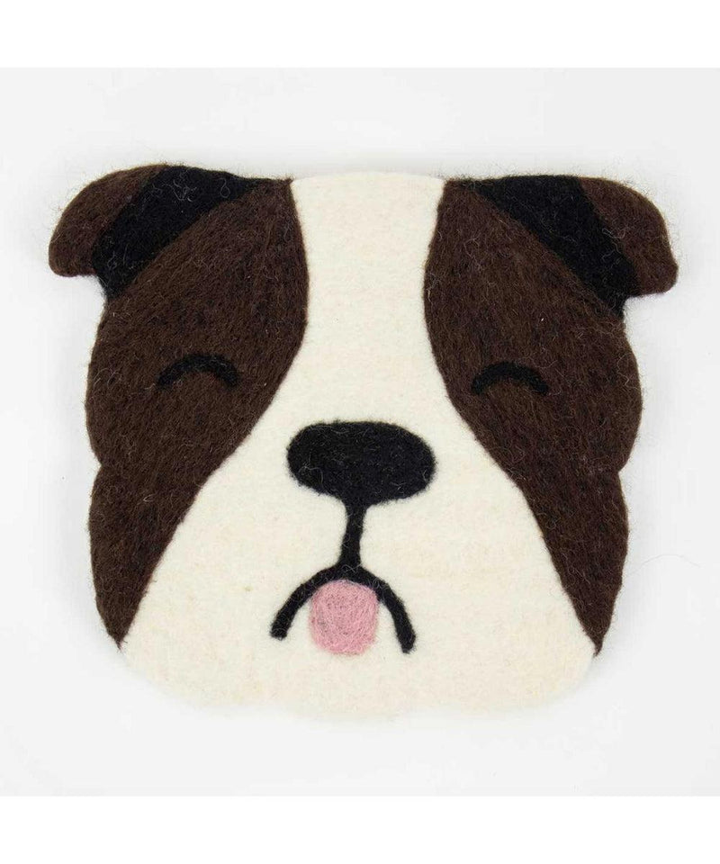 Afro Art Felt Seat Cushion Bulldog