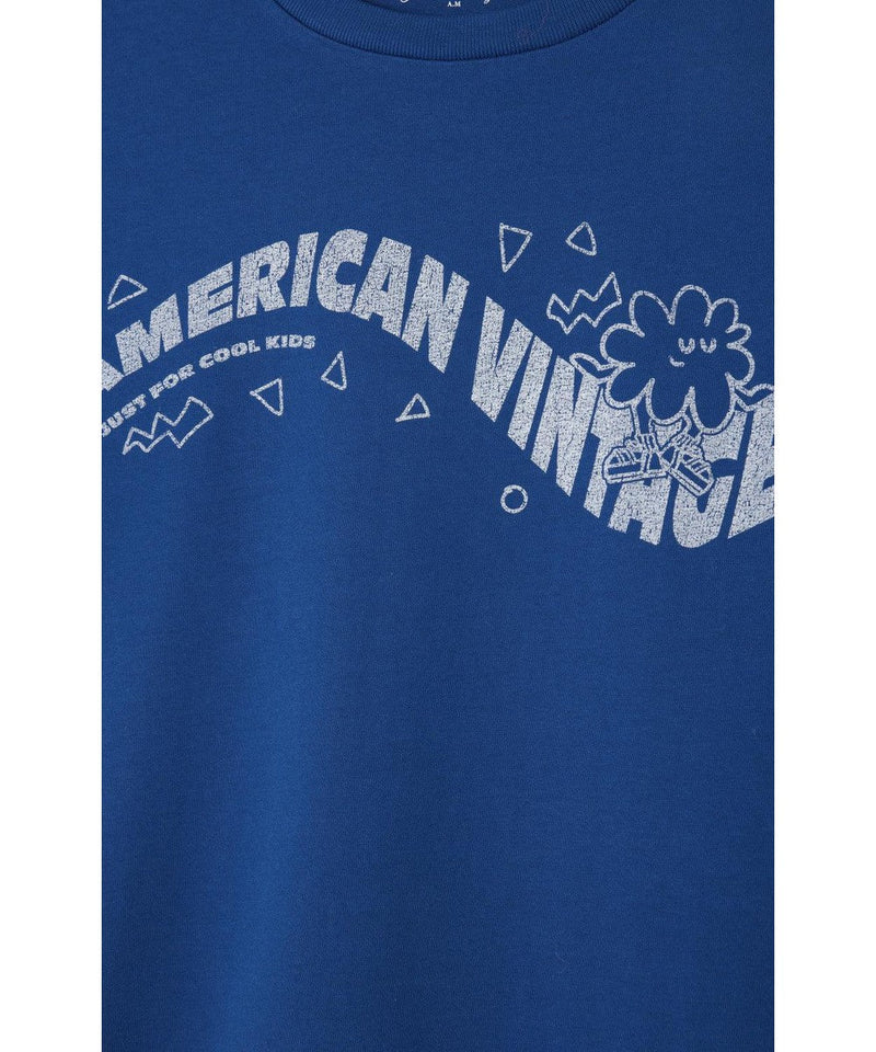 American Vintage Kids Fizvalley s/s Bleu Roi Vintage