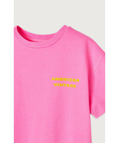 American Vintage Kids Fizvalley s/s Rose Fluo