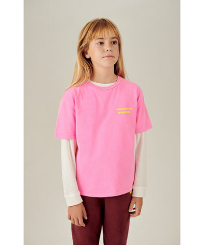 American Vintage Kids Fizvalley s/s Rose Fluo