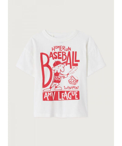 American Vintage Kids Gamipy T-shirt Blanc Baseball