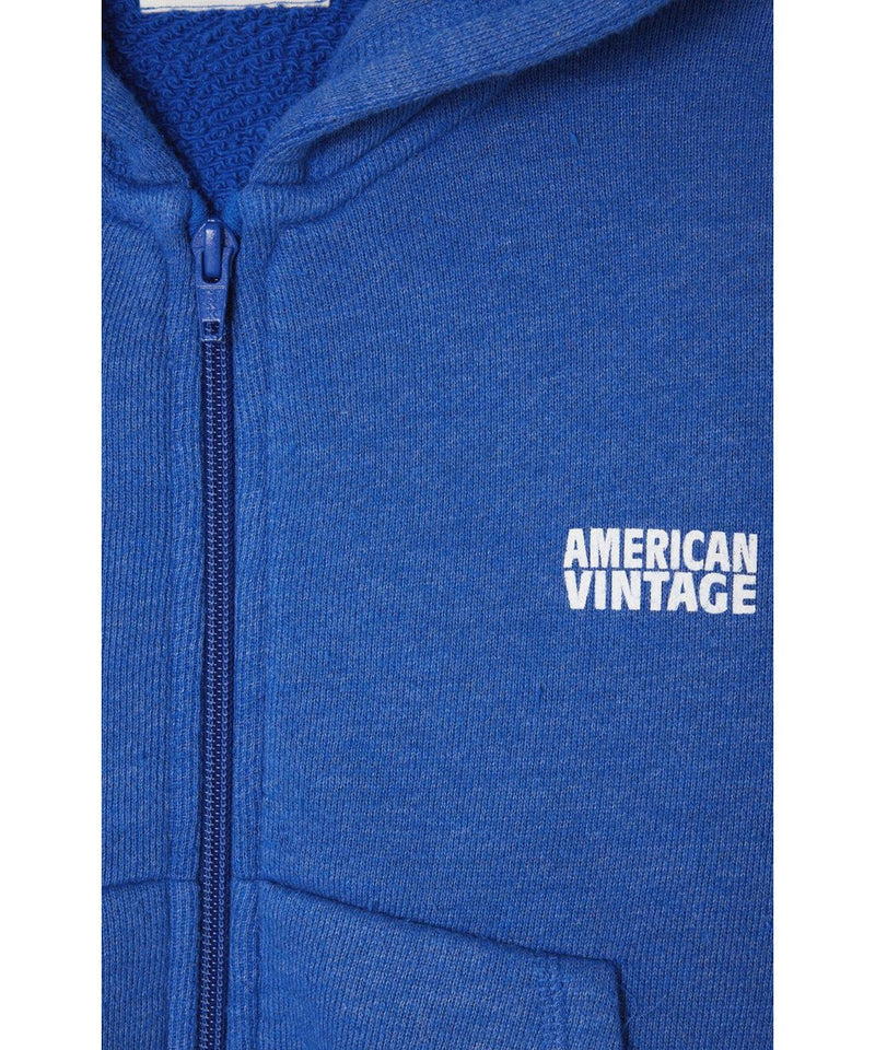 American Vintage Kids Hoodie Doven Bleu Roi Surteint