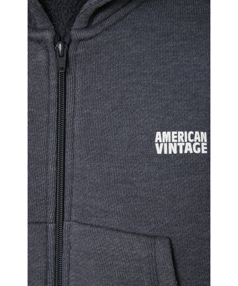 American Vintage Kids Hoodie Doven Carbone Surteint