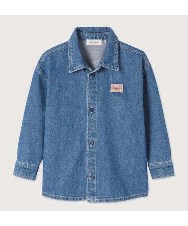 American Vintage Kids Shirt Globay Medium Blue