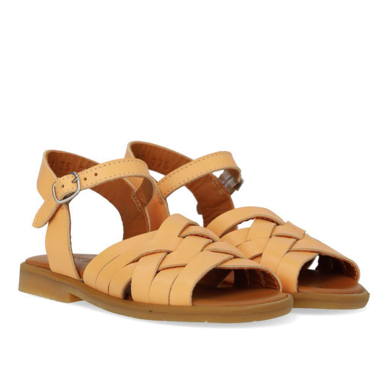 Angulus Braid Sandal Buckle Apricot