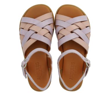 Angulus Braid Sandal Buckle Lilac/Rosebud