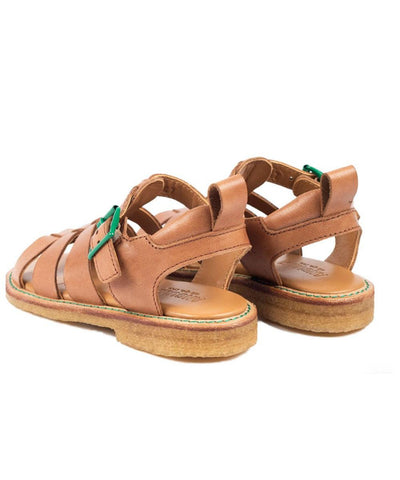 Angulus Sandal Buckle Tan/Green