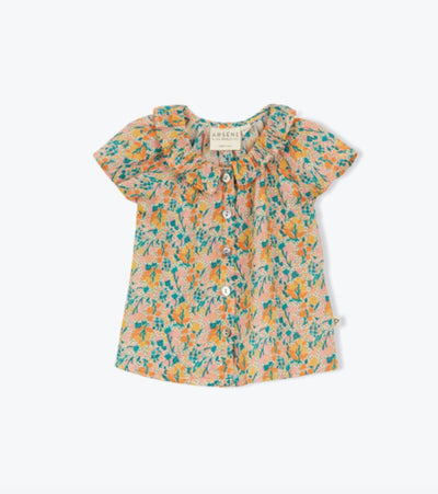 Arsène et les pipelettes Baby Blouse Florentine Flowers Ecru