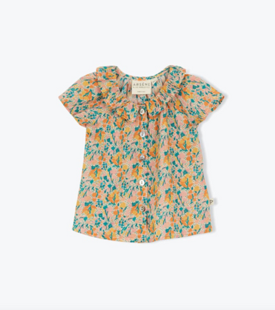 Arsène et les pipelettes Baby Blouse Florentine Flowers Ecru