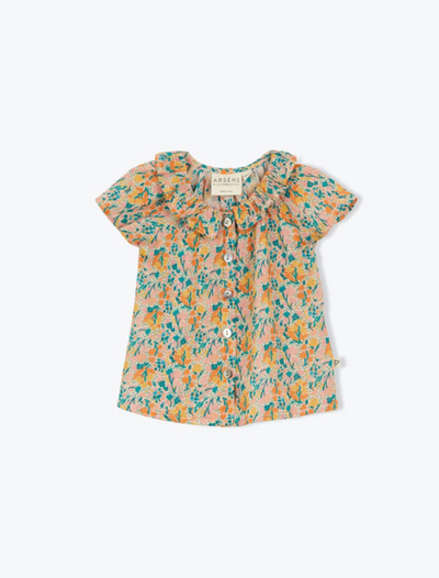 Arsène et les pipelettes Baby Blouse Florentine Flowers Ecru