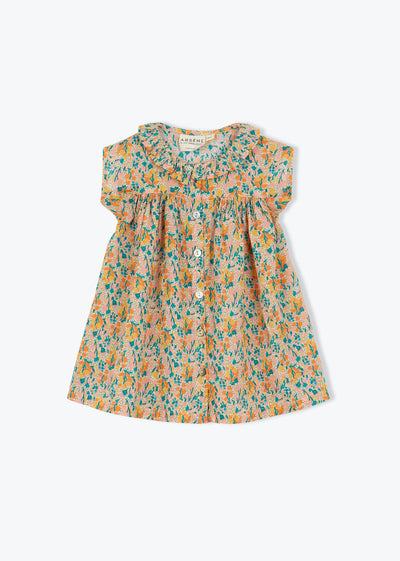 Arsène et les pipelettes Baby Dress Floane Flowers Ecru