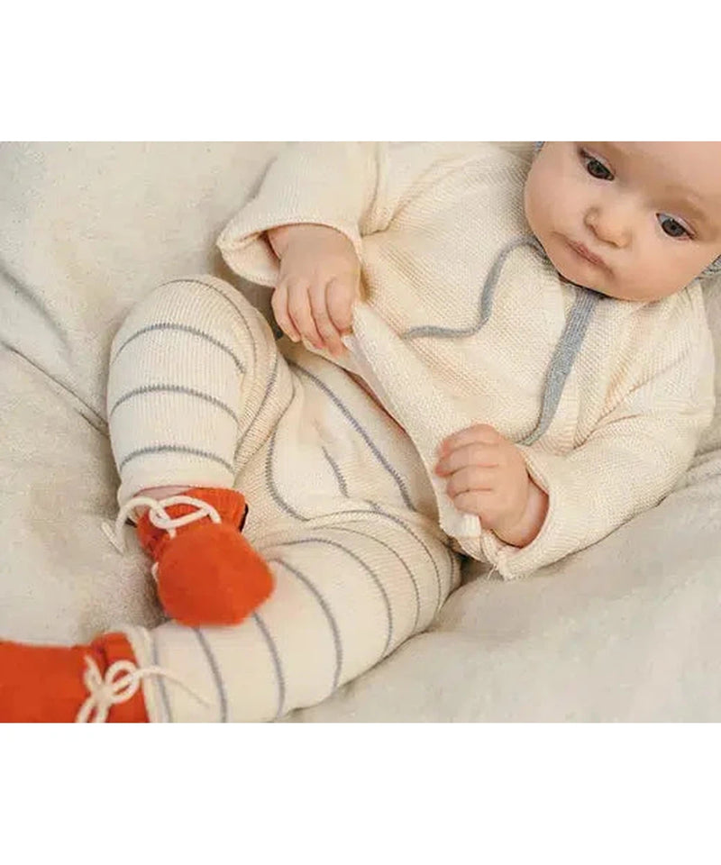 Bayiri Baby Milky Way Pants Milk & Gray Stripes