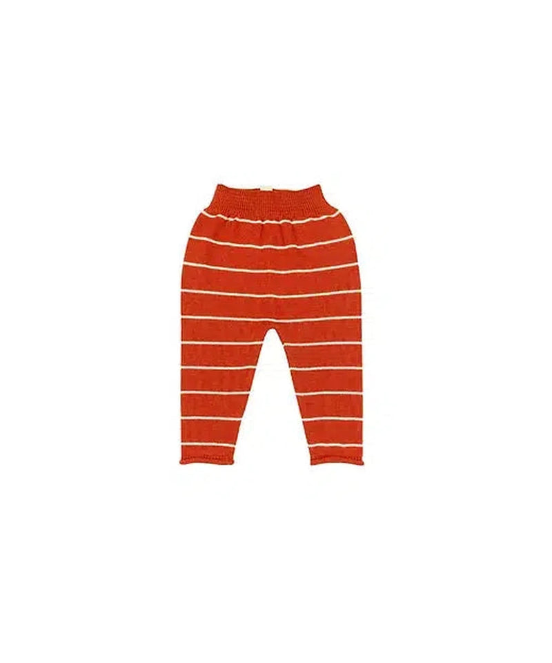 Bayiri Baby Milky Way Pants Tortoise Red & Milk Stripes