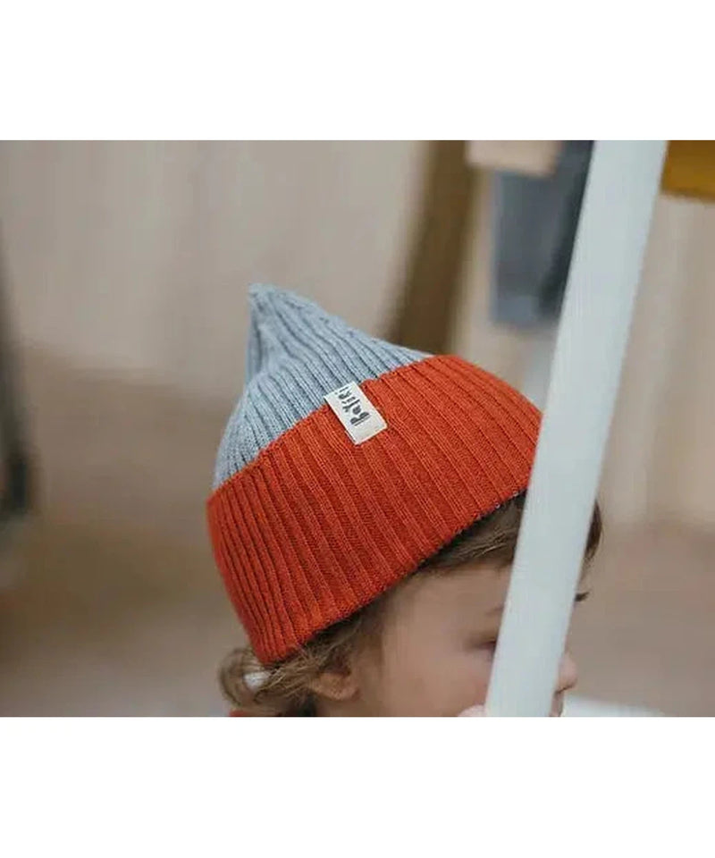 Bayiri Baby Orion Beanie Gray & Tortoise Red