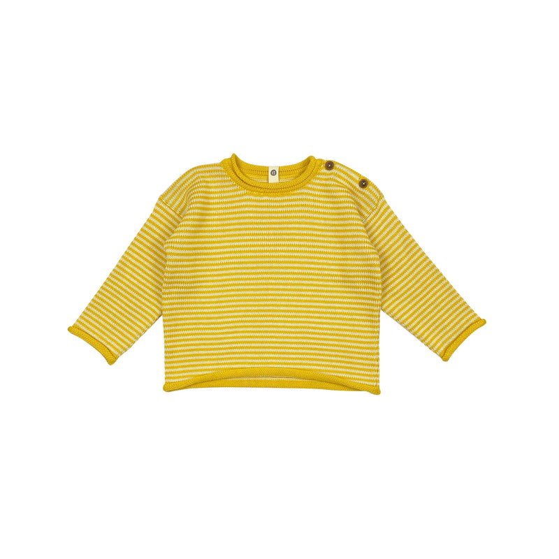 Bayiri Baby Snail Stripes Sweater Frog Gold & Sand