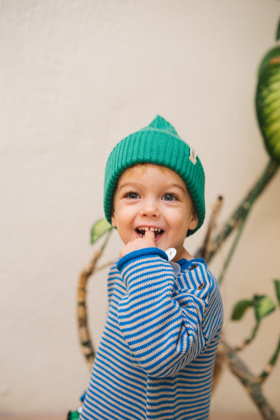 Bayiri Baby Snail Stripes Sweater Galaxy Blue & Latte