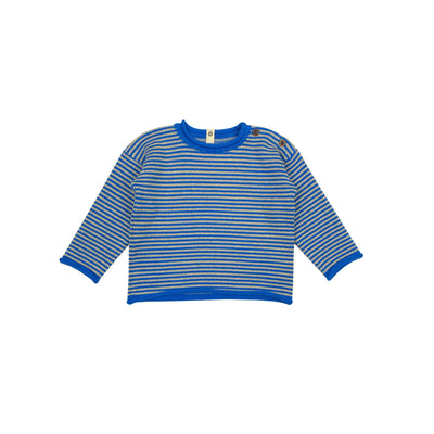 Bayiri Baby Snail Stripes Sweater Galaxy Blue & Latte